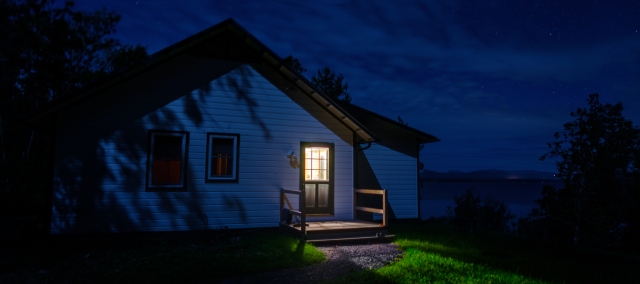 House at Night, Charlotte Vermont-